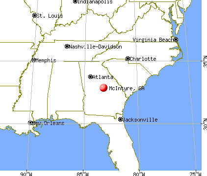 McIntyre, Georgia map
