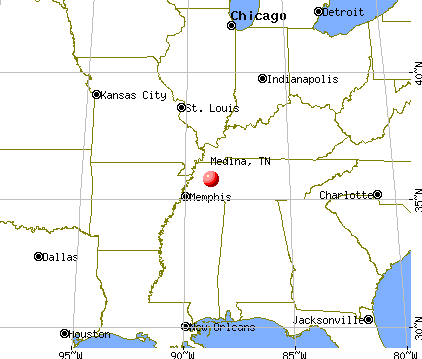 Medina, Tennessee map