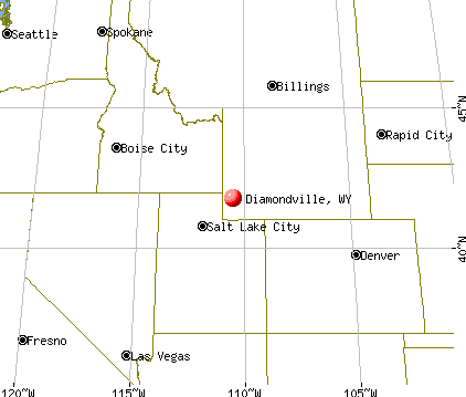 Diamondville, Wyoming map