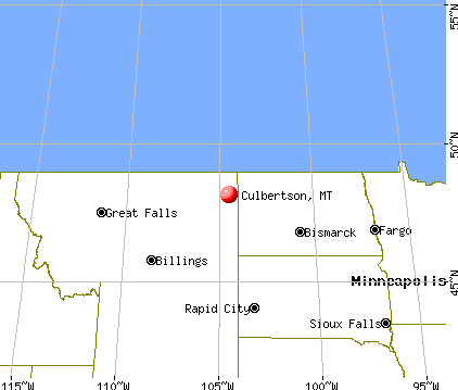 Culbertson, Montana map