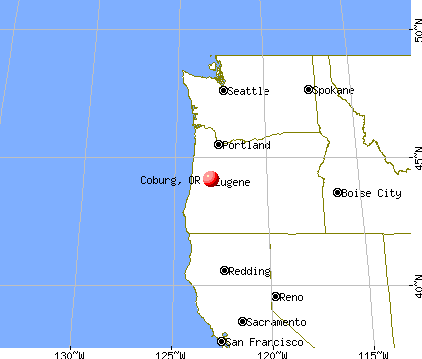 Coburg, Oregon map