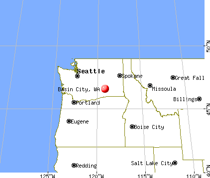 Basin City, Washington map