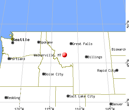 Walkerville, Montana map