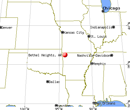 Bethel Heights, Arkansas map