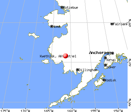 Kwethluk, Alaska map
