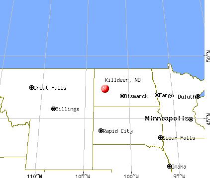 Killdeer, North Dakota map