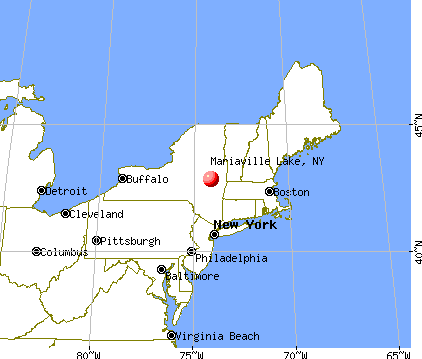 Mariaville Lake, New York map