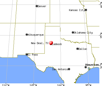 New Deal, Texas map