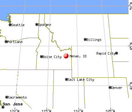 Menan, Idaho map