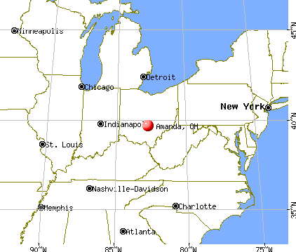 Amanda, Ohio map
