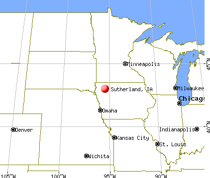 Sutherland, Iowa map