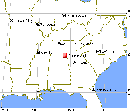 Pisgah, Alabama map