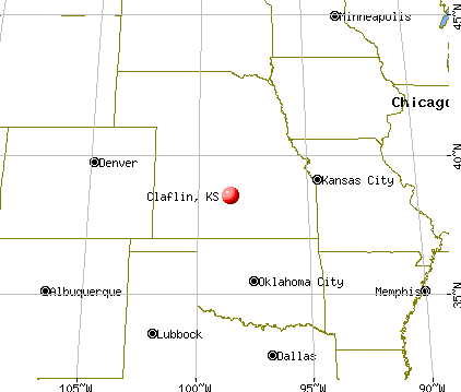 Claflin, Kansas map