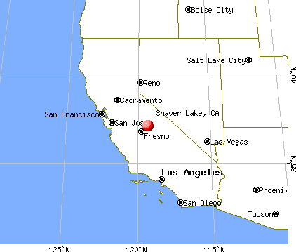 Shaver Lake, California map