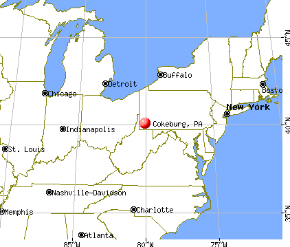 Cokeburg, Pennsylvania map