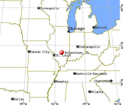 Brownstown, Illinois map