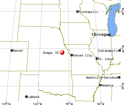 Onaga, Kansas map