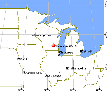 Reeseville, Wisconsin map