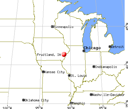 Fruitland, Iowa map