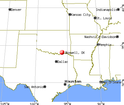 Boswell, Oklahoma map