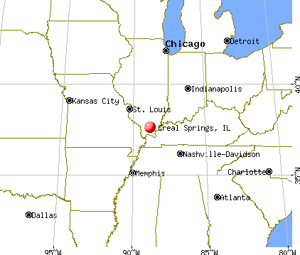 Creal Springs, Illinois map