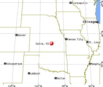 Galva, Kansas map
