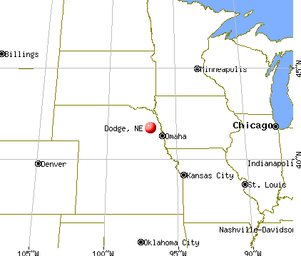 Dodge, Nebraska map
