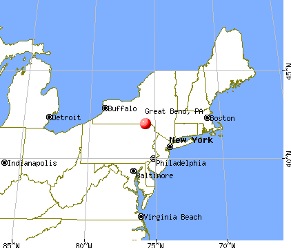 Great Bend, Pennsylvania map
