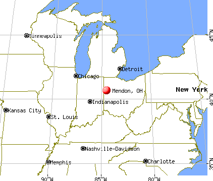 Mendon, Ohio map