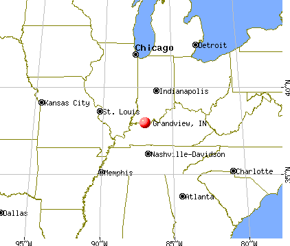 Grandview, Indiana map
