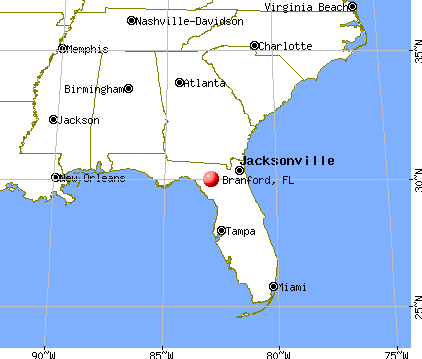 Branford, Florida map