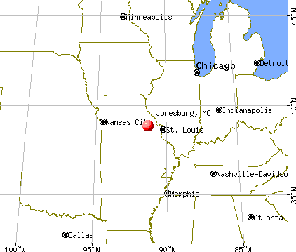 Jonesburg, Missouri map