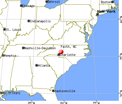Faith, North Carolina map