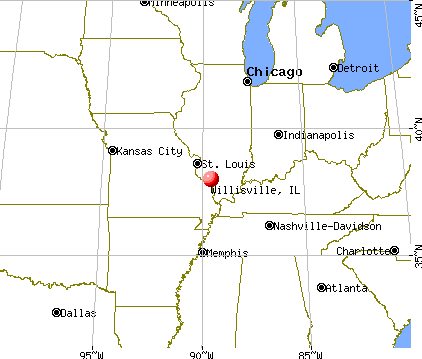 Willisville, Illinois map