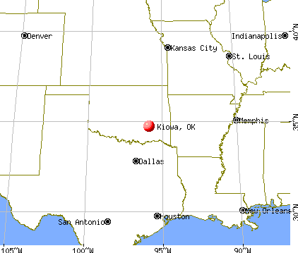 Kiowa, Oklahoma map