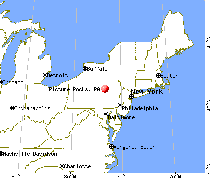 Picture Rocks, Pennsylvania map