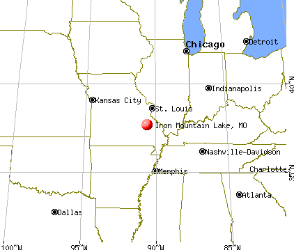 Iron Mountain Lake, Missouri map