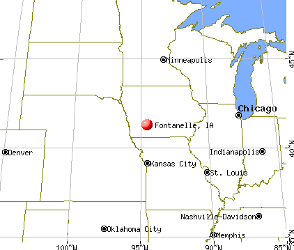Fontanelle, Iowa map