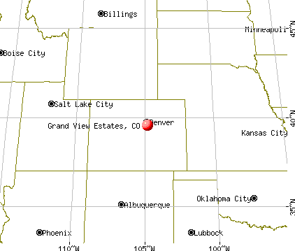 Grand View Estates, Colorado map
