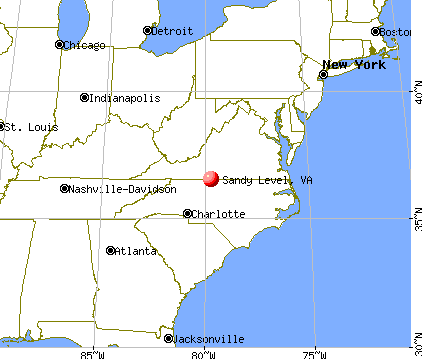 Sandy Level, Virginia map