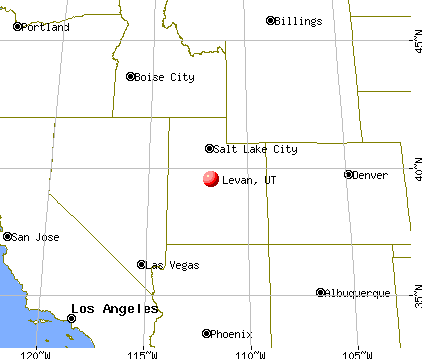 Levan, Utah map