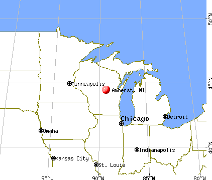 Amherst, Wisconsin map
