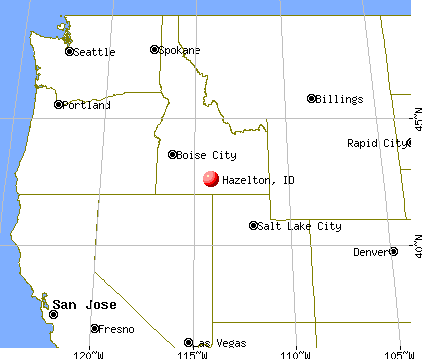 Hazelton, Idaho map