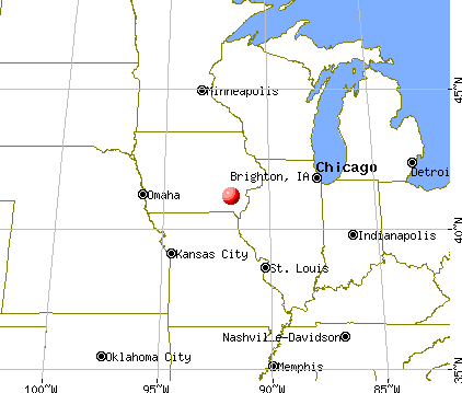 Brighton, Iowa map