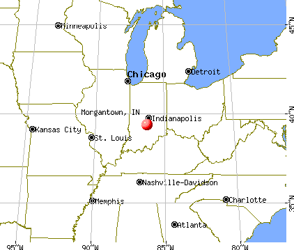 Morgantown, Indiana map