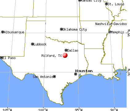 Milford, Texas map