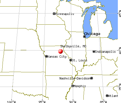 Shelbyville, Missouri map