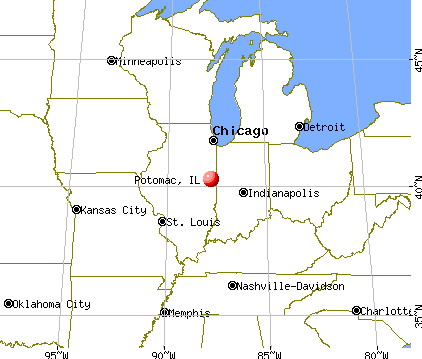 Potomac, Illinois map