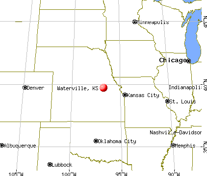 Waterville, Kansas map