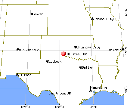 Olustee, Oklahoma map